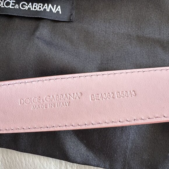 NEW Dolce&Gabbana Belt Pink Leather 100% Authentic 115 Cm - Picture 6 of 7
